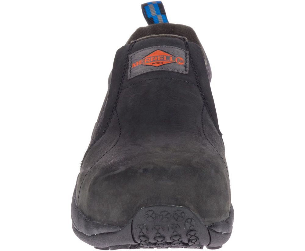 Merrell Slip Ons Black - Jungle Moc Leather Comp Toe - Mens 12SJMRUTH